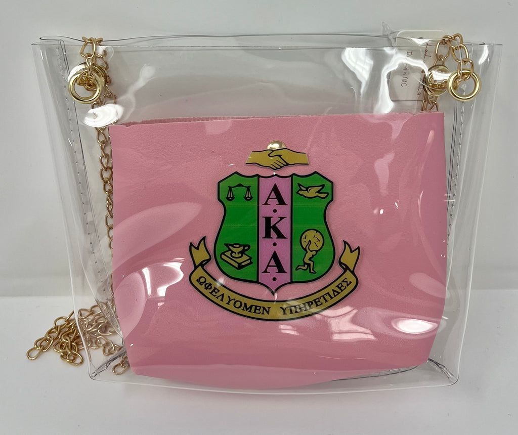 Sorority 2pc Clear Crossbody- AKA