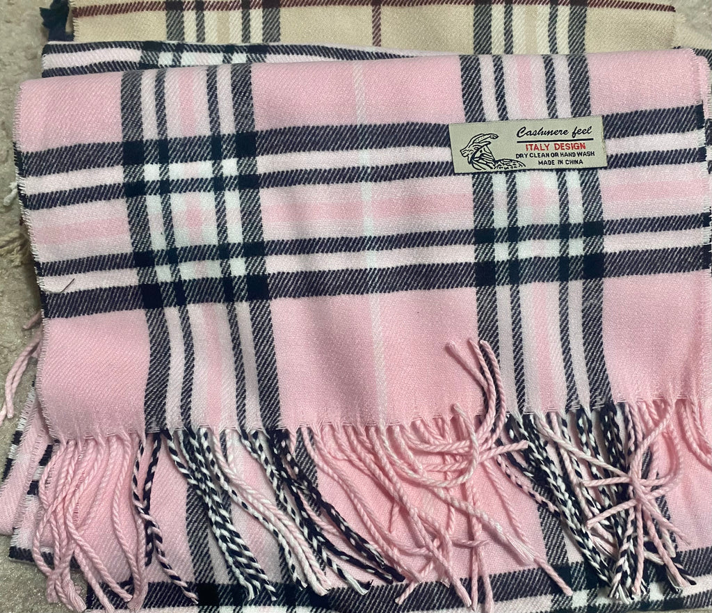 Inspired Cashmere Feel Scarf -Pink