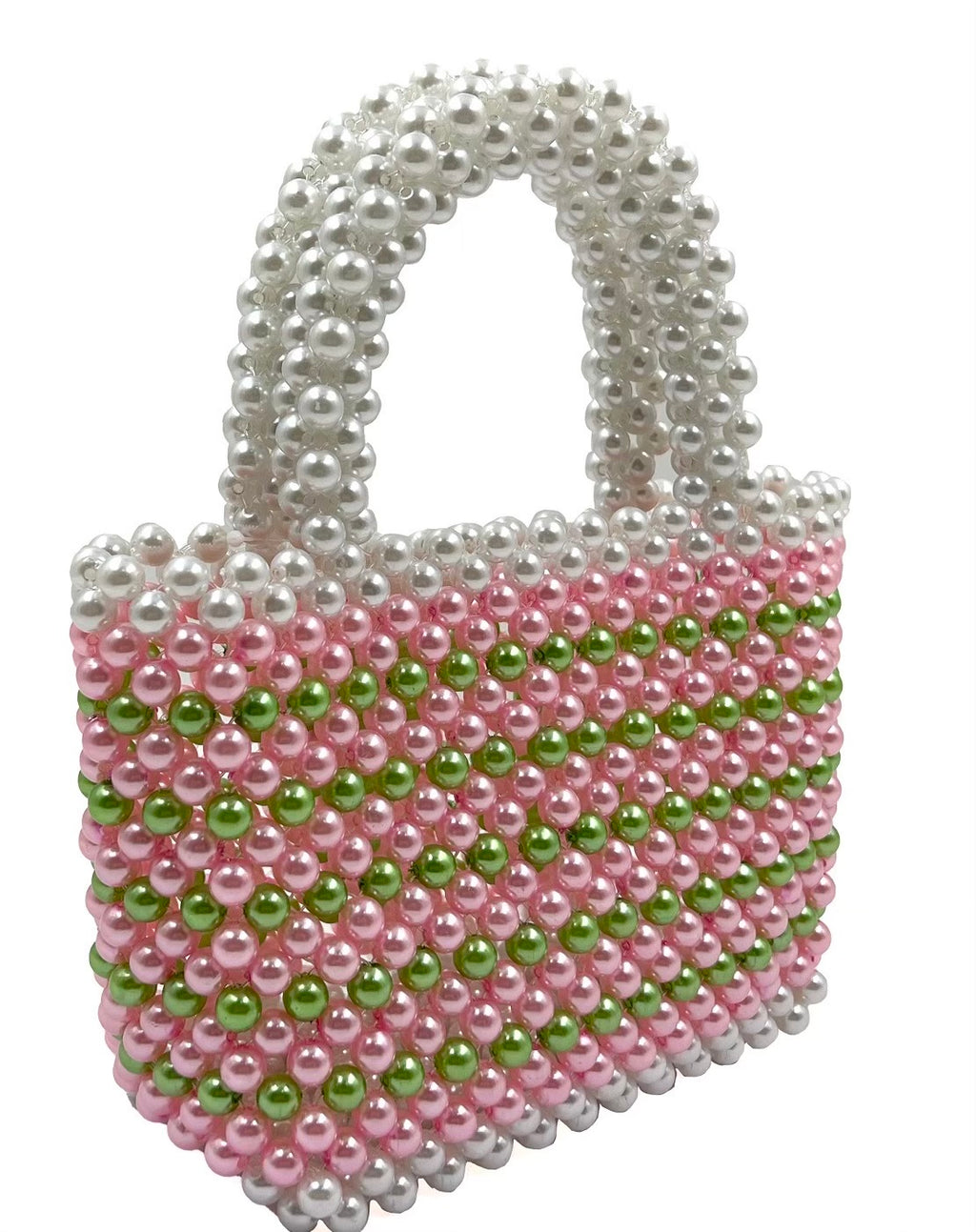 Pearl Tote Pink Green