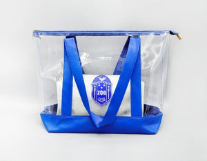 Sorority 2pc Clear Tote -Zeta