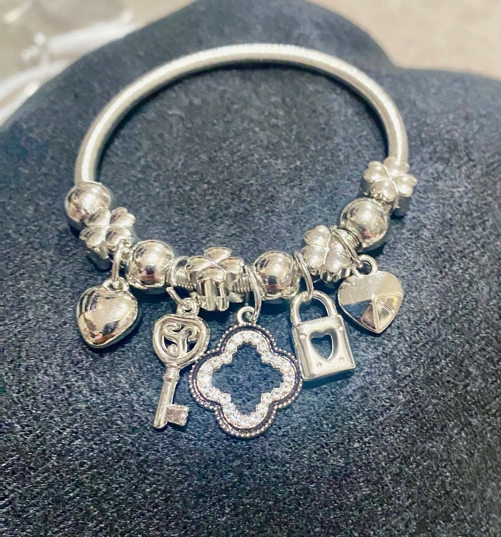 Inspired Charm Bracelet-Silver