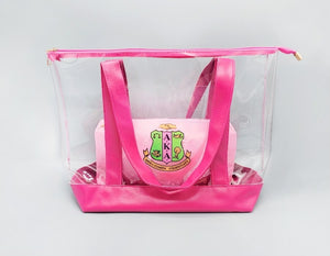 Sorority 2pc Clear Tote -AKA