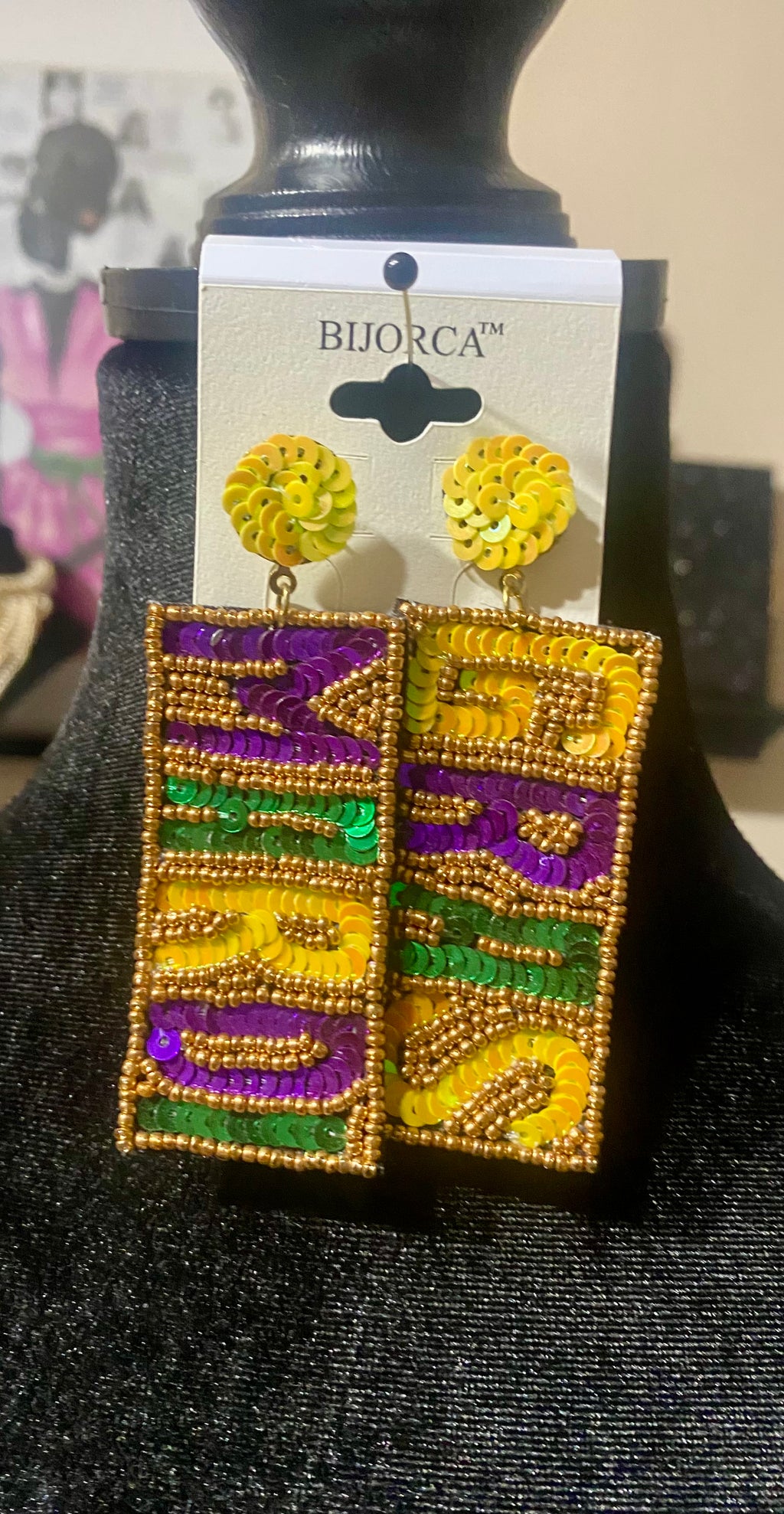 Mardi Gras Earrings