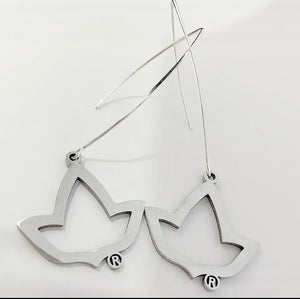 Stainless Steel Ivy Leaf Earrings