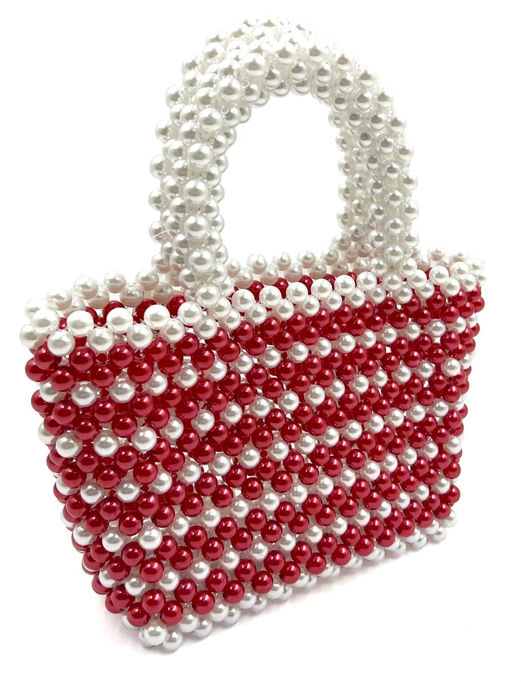 Pearl Tote Red White