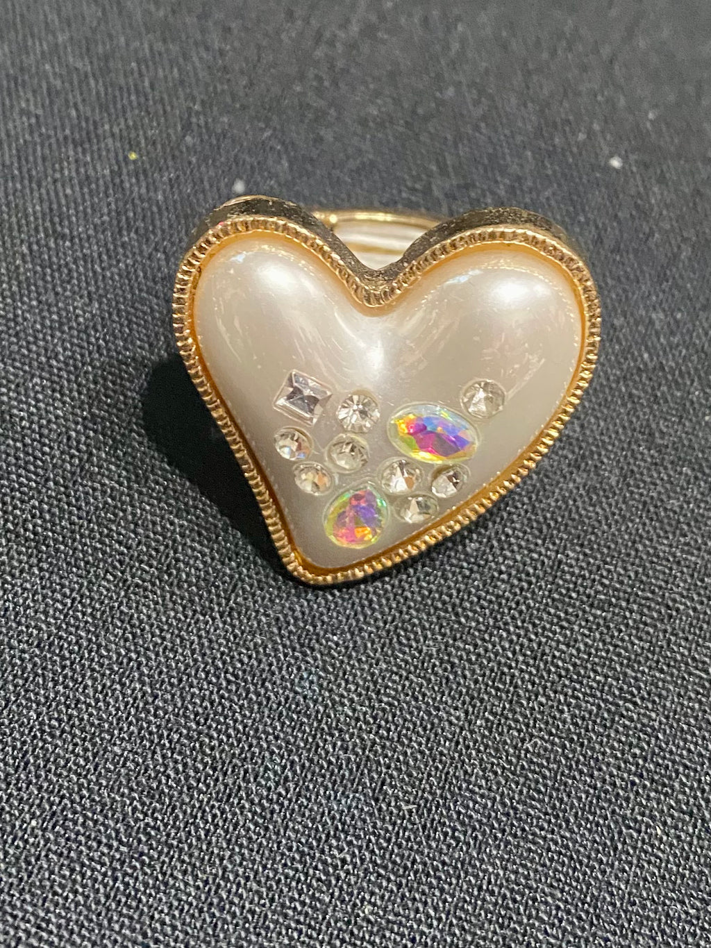 Heart Ring Gold Trim