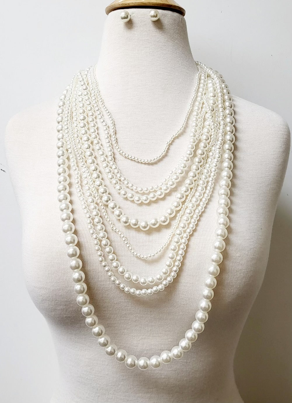 8 Strand Pearls Off White