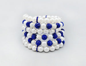 Wrap Bracelet Pearl Blue