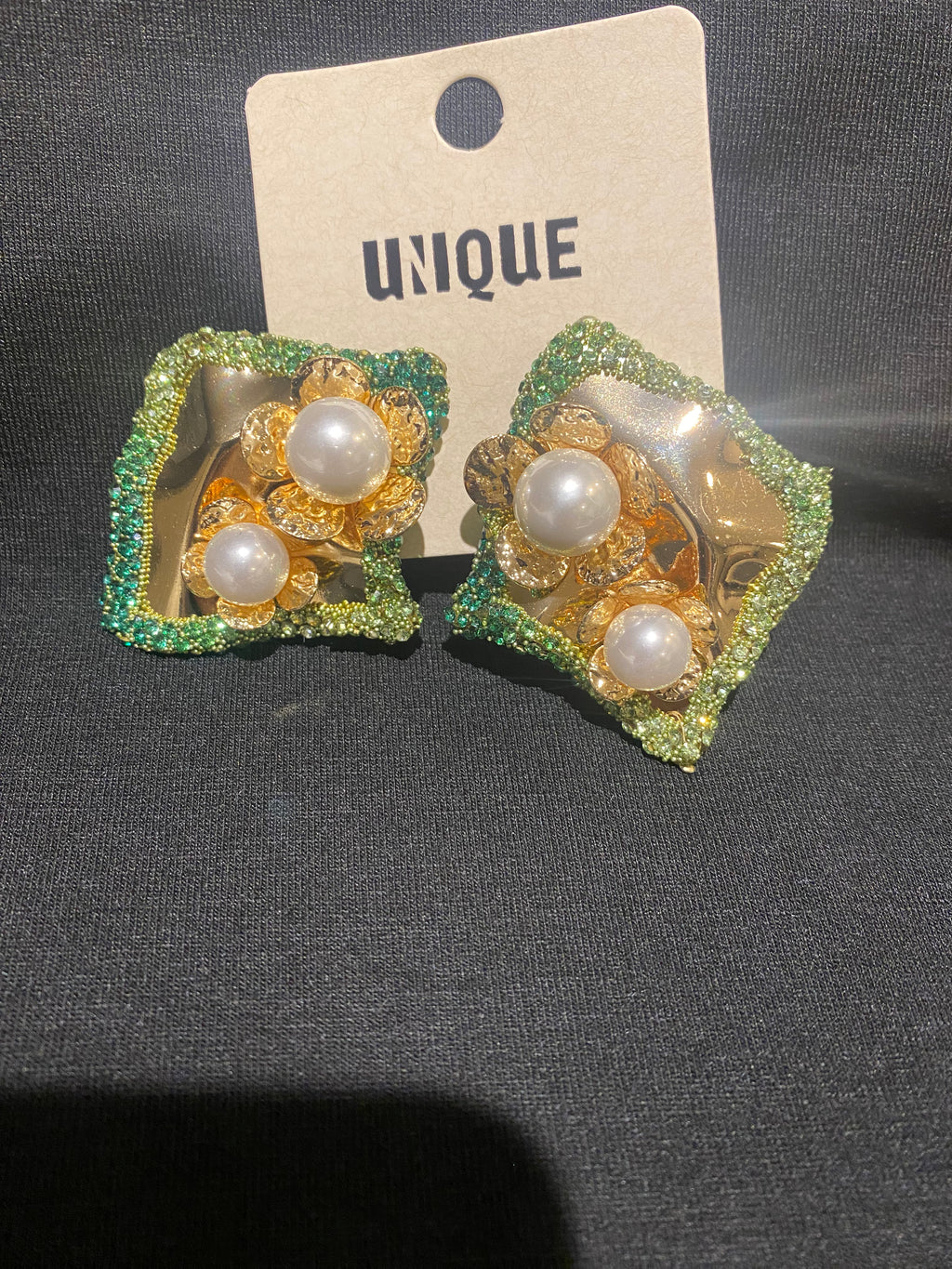 Unique Double Pearl -Green