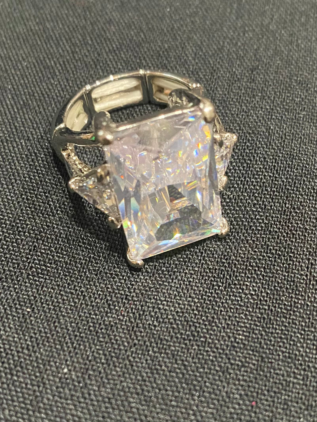 Crystal Ring Silver