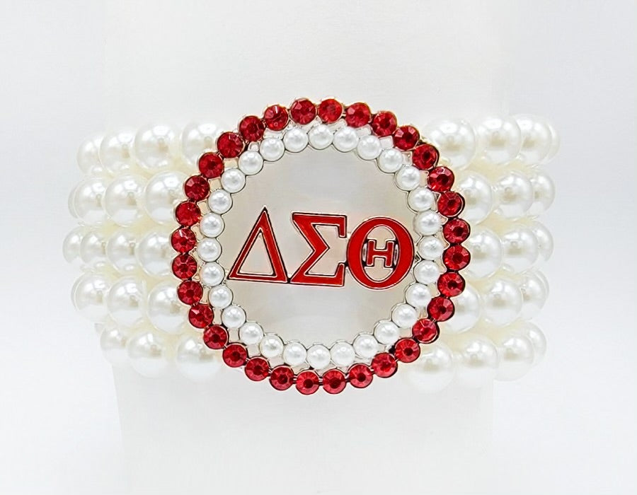 Sorority Pearl Bracelet-DST (Delta)