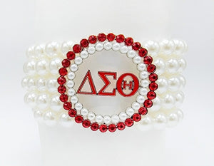 Sorority Pearl Bracelet-DST (Delta)