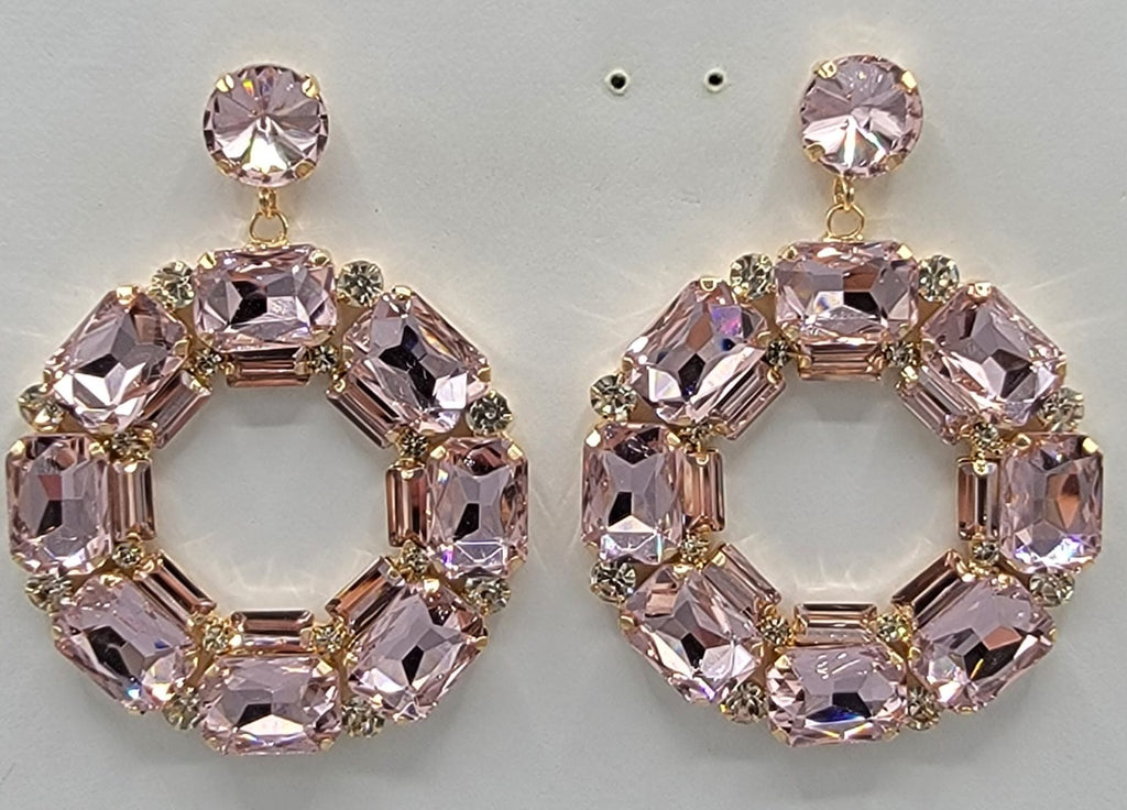 Gemstone Earring Pink