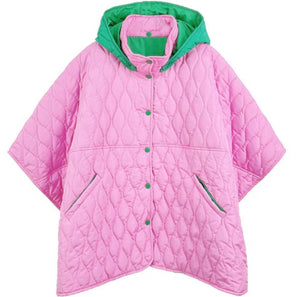 Poncho Pink Green