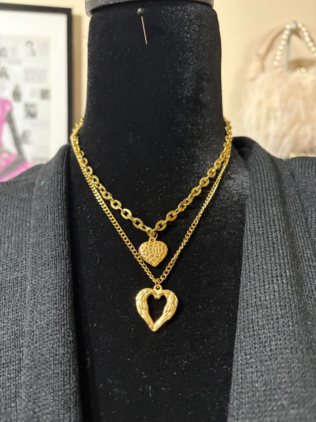 Double Heart Necklace