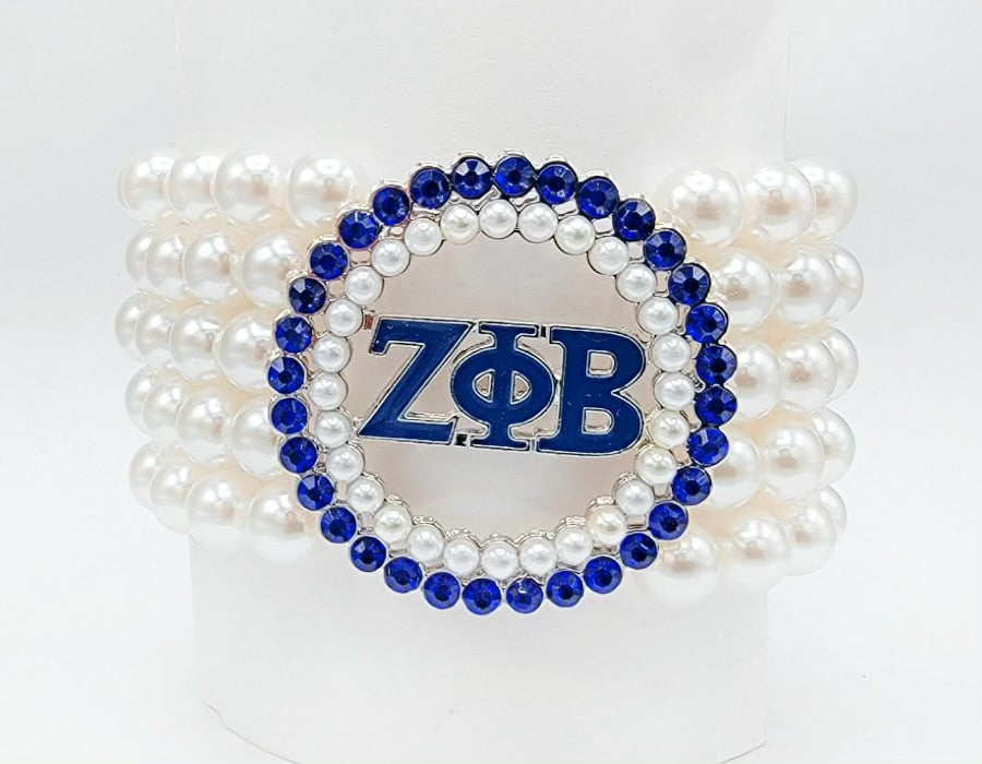 Sorority Pearl Bracelet-Zeta