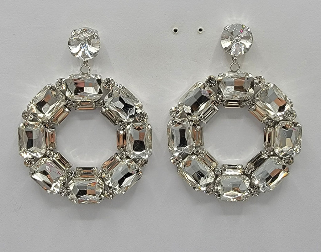 Gemstone Hoops -Crystal