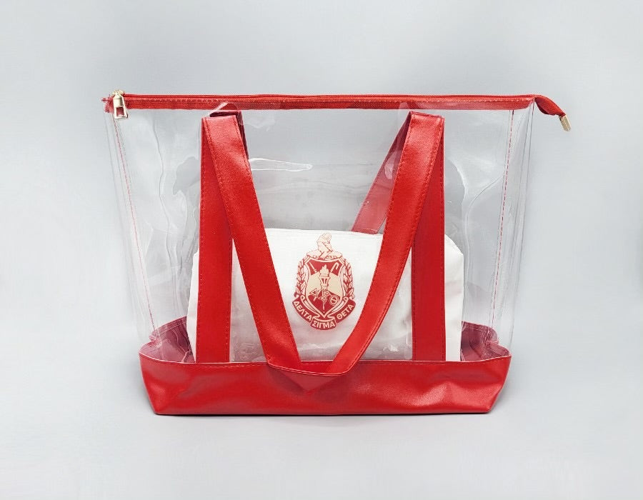 Sorority 2pc Clear Tote DST (Delta)