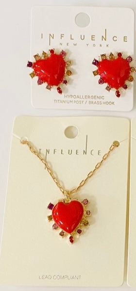 Influence Heart Set Red