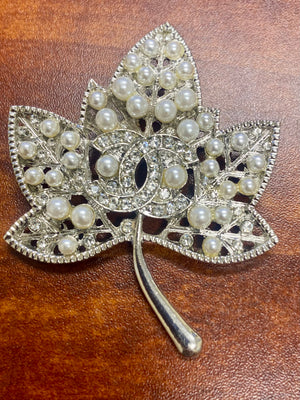 Inspired Ivy Leaf Brooch Silver