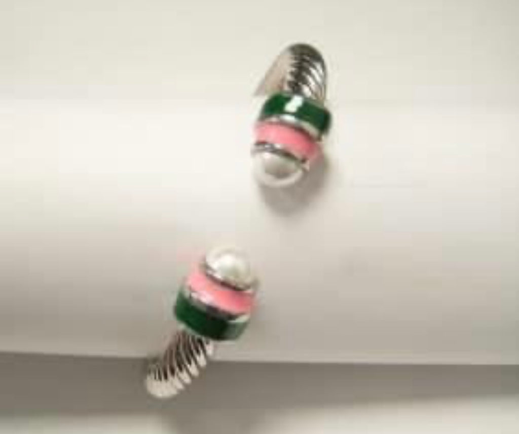 Inspired Cable Bracelet Pink Green