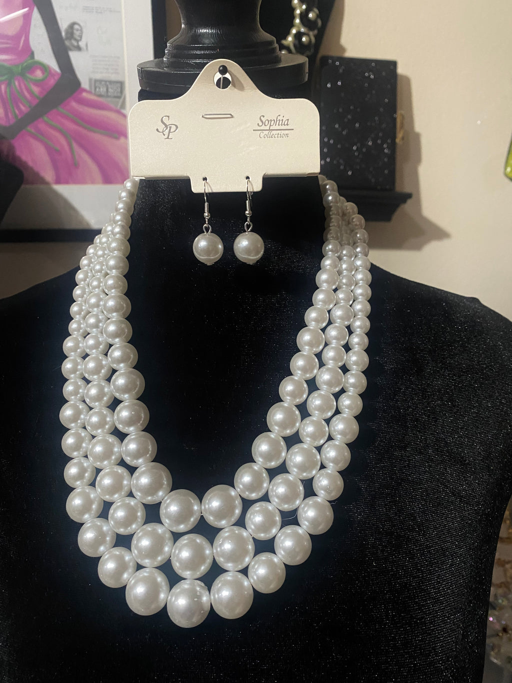 3 Strand Pearl White