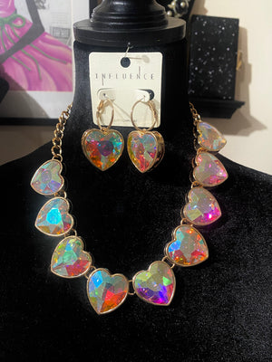 Influence Yellow Crystal Heart Set