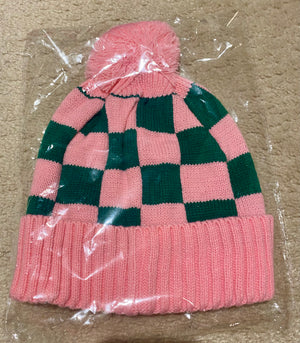 Pink Green Beanie #2