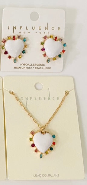 Influence Heart Set -White