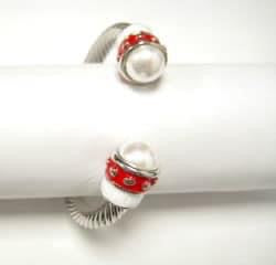 Inspired Cable Bracelet Red White