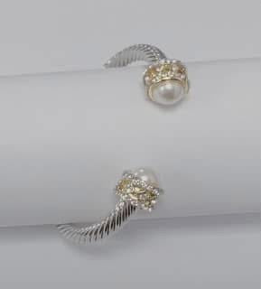 Inspired Cable Bracelet Pearl Tip