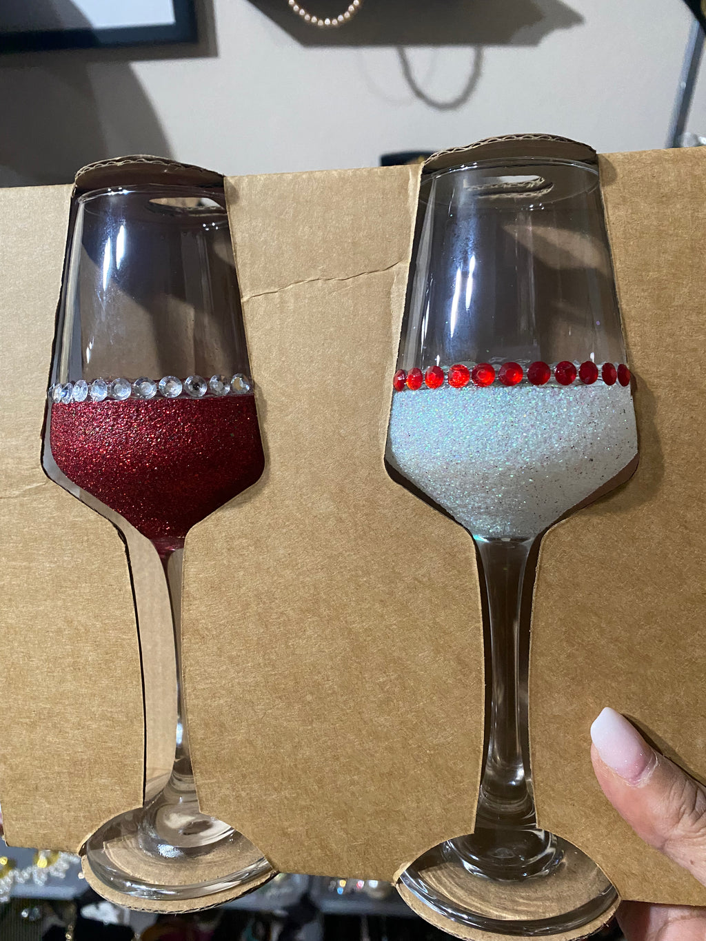 Custom Wine Glass Set Red White