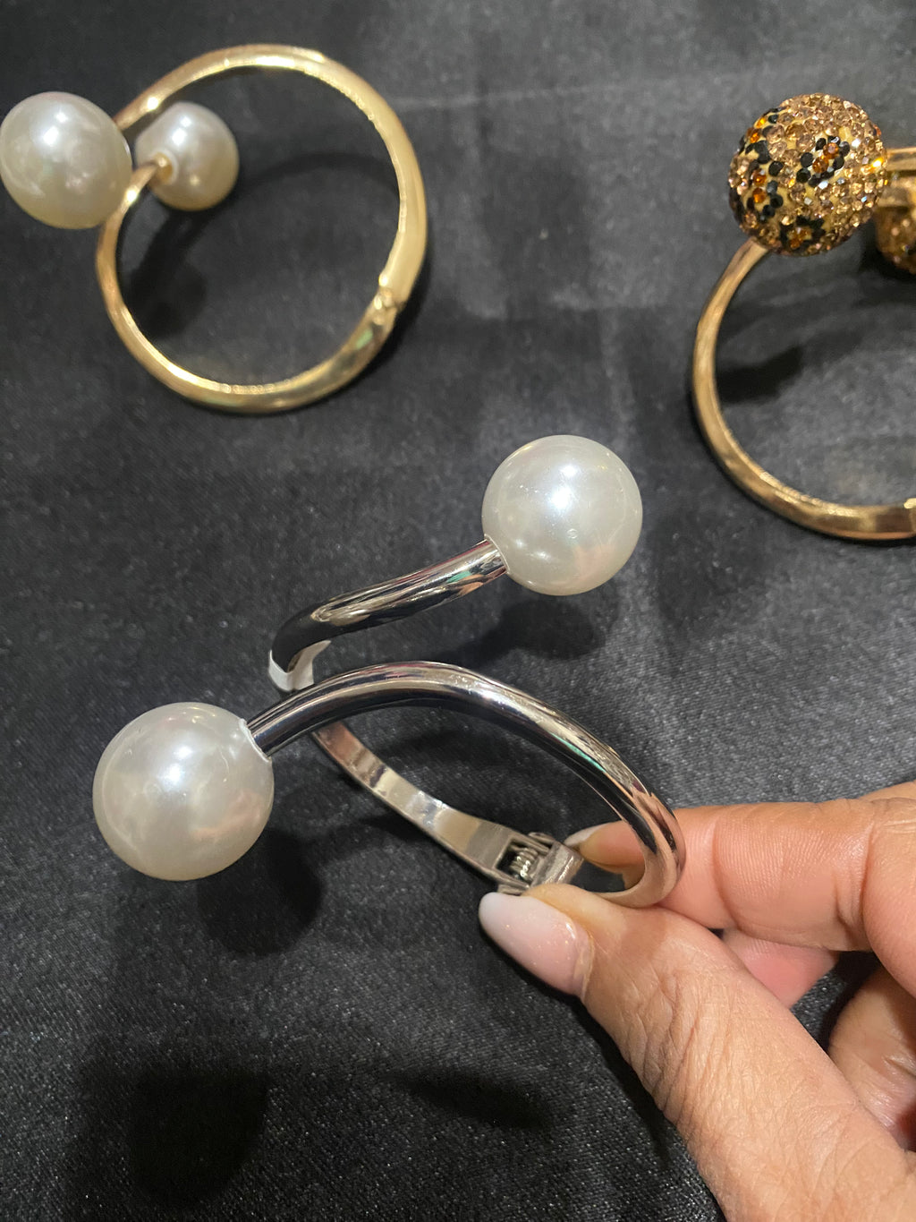 Double Pearl Bracelet-Silver