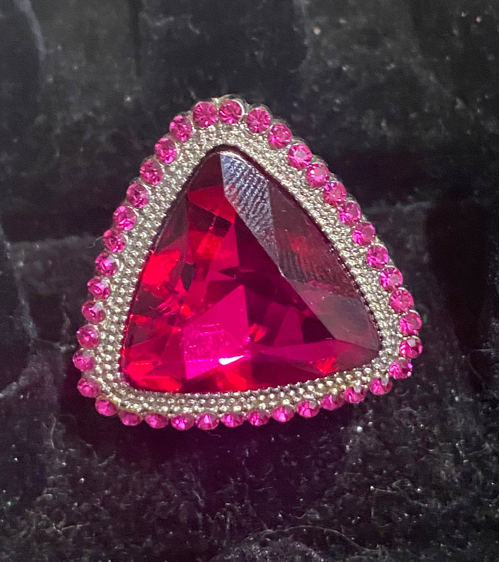 Fuchsia Triangle Ring