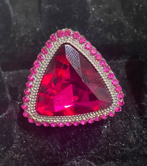 Fuchsia Triangle Ring