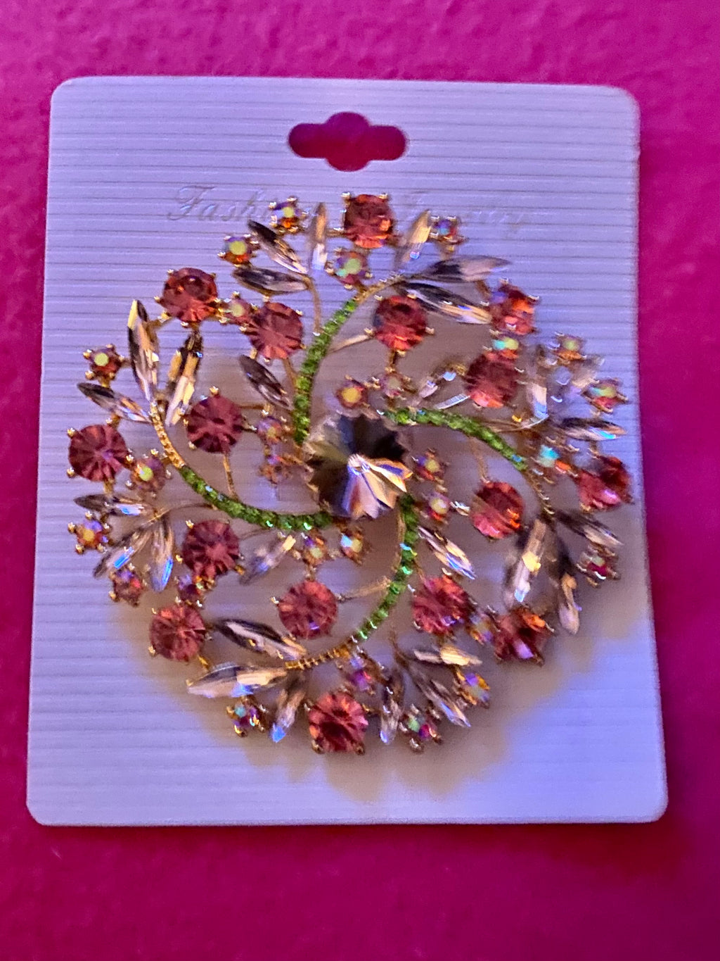 PG Crystal Cluster Brooch