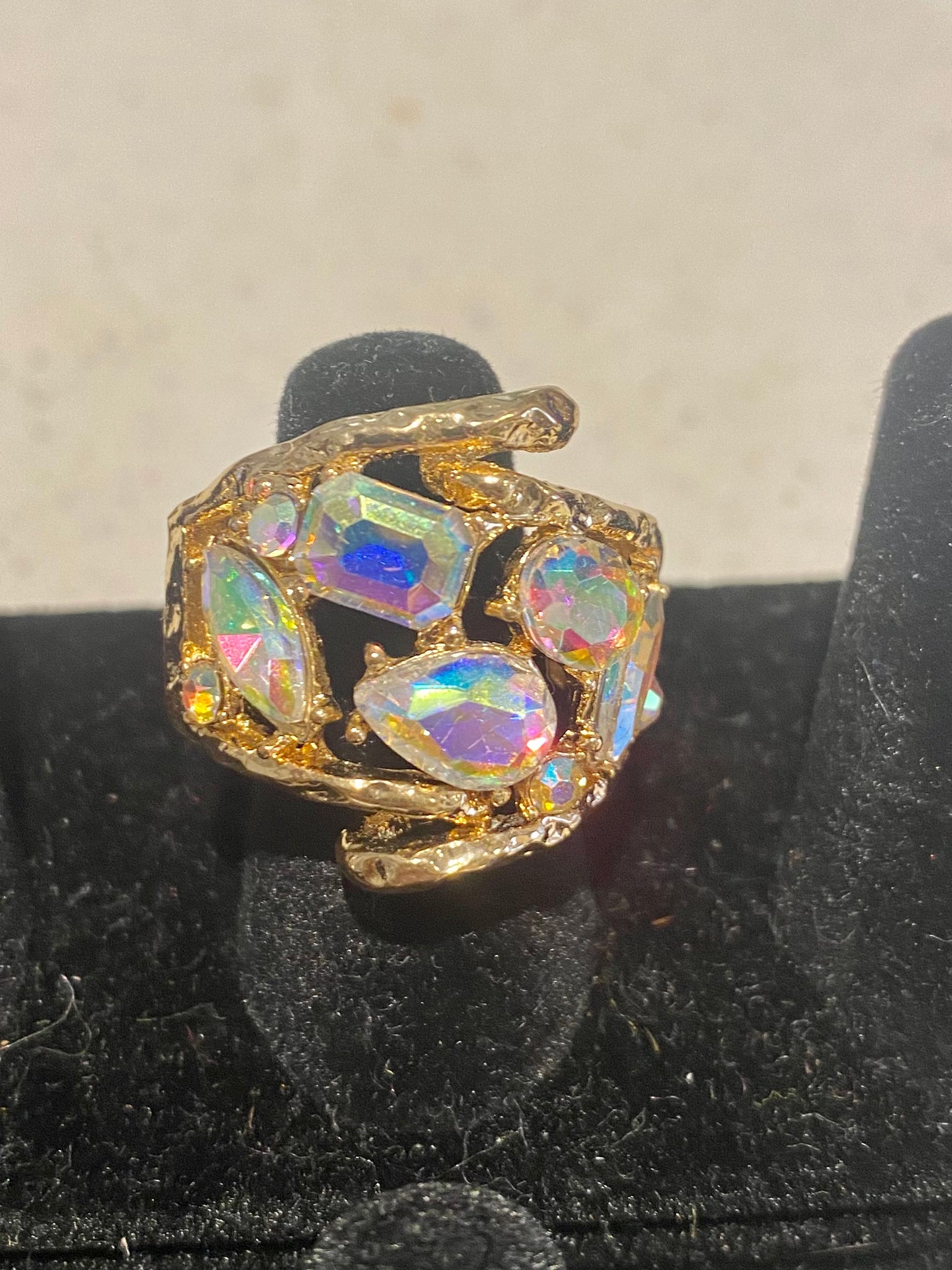 Iridescent Stone Ring