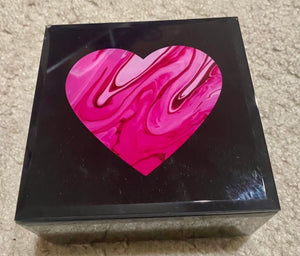 Heart Glass Jewelry Box